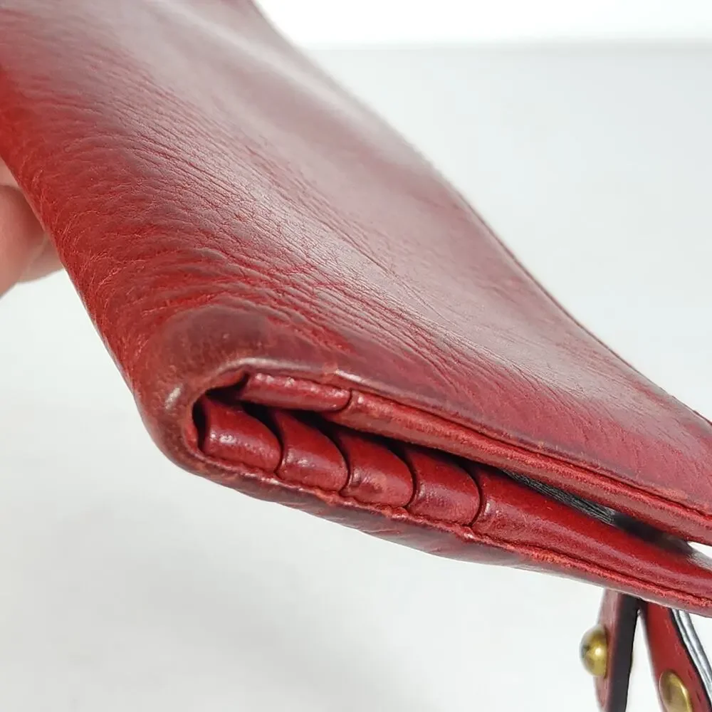 Frye red distressed